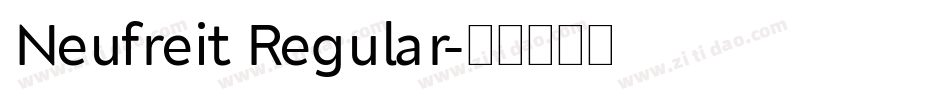 Neufreit Regular字体转换